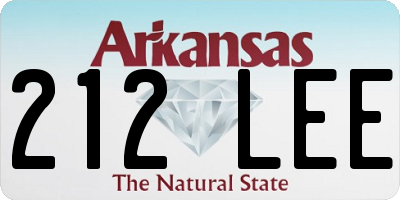AR license plate 212LEE