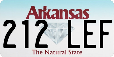 AR license plate 212LEF