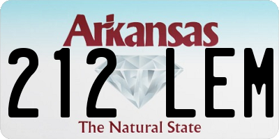 AR license plate 212LEM