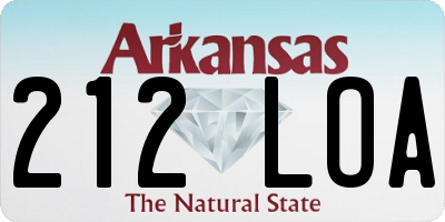AR license plate 212LOA