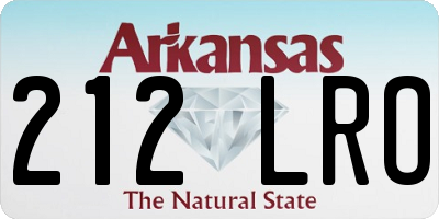 AR license plate 212LRO