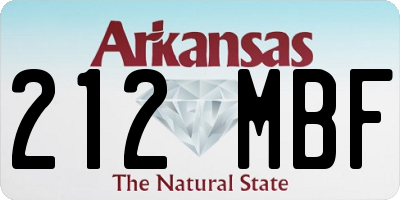 AR license plate 212MBF