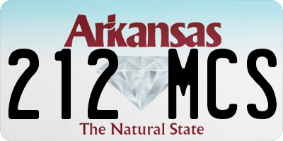 AR license plate 212MCS