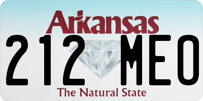 AR license plate 212MEO
