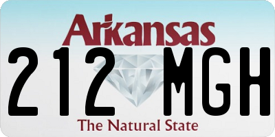 AR license plate 212MGH