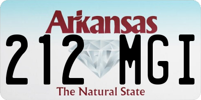 AR license plate 212MGI