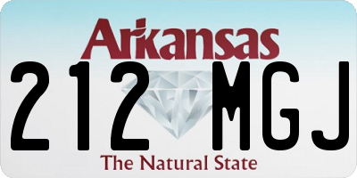 AR license plate 212MGJ
