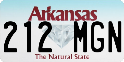 AR license plate 212MGN