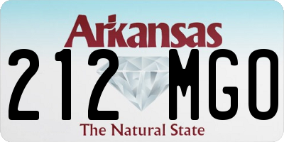 AR license plate 212MGO