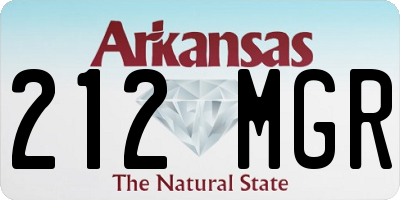 AR license plate 212MGR