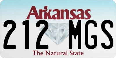 AR license plate 212MGS