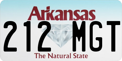 AR license plate 212MGT
