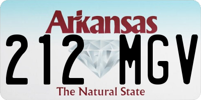 AR license plate 212MGV