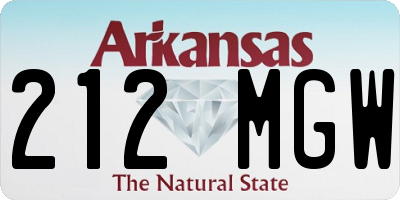 AR license plate 212MGW