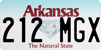 AR license plate 212MGX
