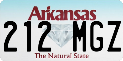 AR license plate 212MGZ