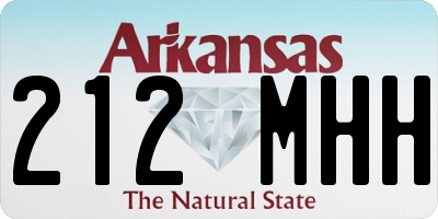 AR license plate 212MHH