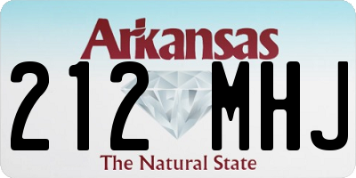 AR license plate 212MHJ