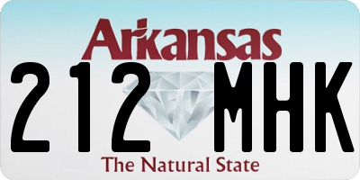 AR license plate 212MHK