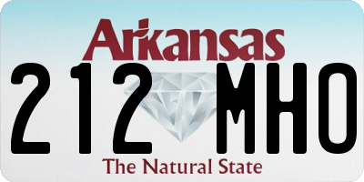 AR license plate 212MHO