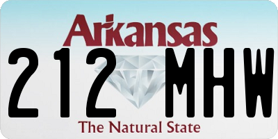 AR license plate 212MHW