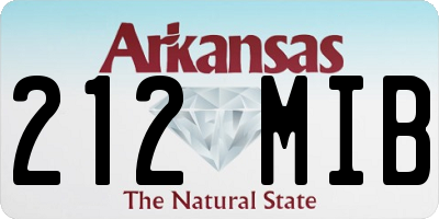 AR license plate 212MIB