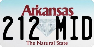 AR license plate 212MID