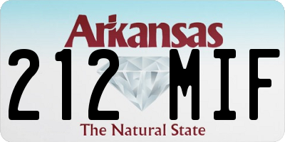 AR license plate 212MIF