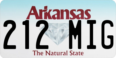 AR license plate 212MIG