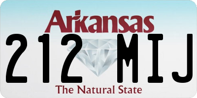 AR license plate 212MIJ