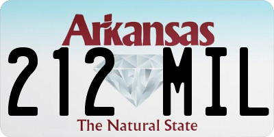AR license plate 212MIL