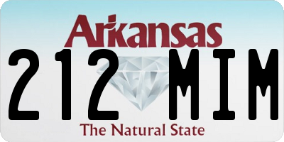 AR license plate 212MIM