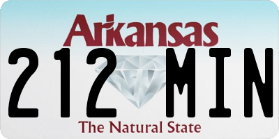 AR license plate 212MIN