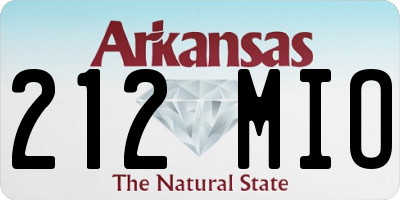 AR license plate 212MIO