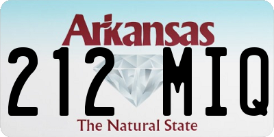 AR license plate 212MIQ