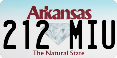 AR license plate 212MIU