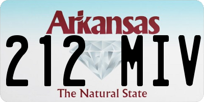 AR license plate 212MIV