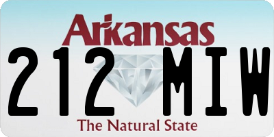 AR license plate 212MIW