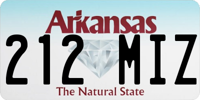 AR license plate 212MIZ