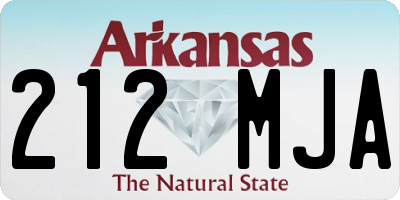 AR license plate 212MJA