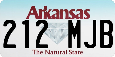 AR license plate 212MJB