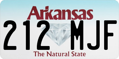 AR license plate 212MJF
