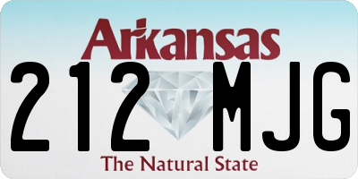 AR license plate 212MJG