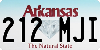 AR license plate 212MJI