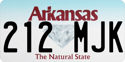 AR license plate 212MJK