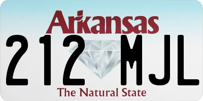 AR license plate 212MJL