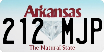 AR license plate 212MJP