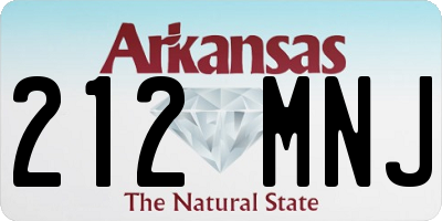 AR license plate 212MNJ