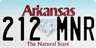 AR license plate 212MNR