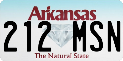 AR license plate 212MSN